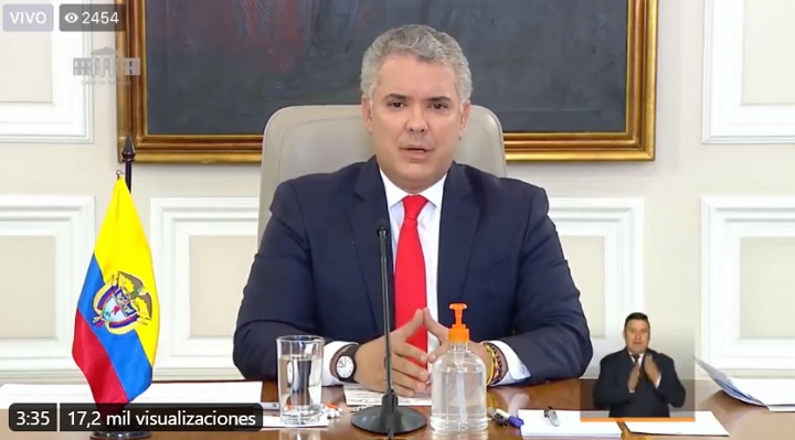 Duque anuncia que se acaba el aislamiento preventivo en Colombia