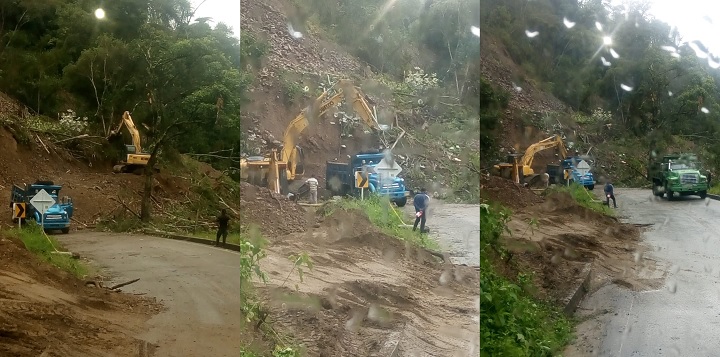 Paso restringido a un solo carril en la vía Rioblanco-Chaparra