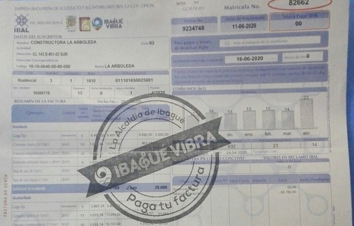 La factura del IBAL en ceros, un paliativo en la crisis