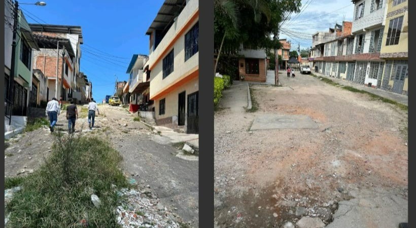 A buen ritmo avanza pavimentación de calles en barrios de Ibagué