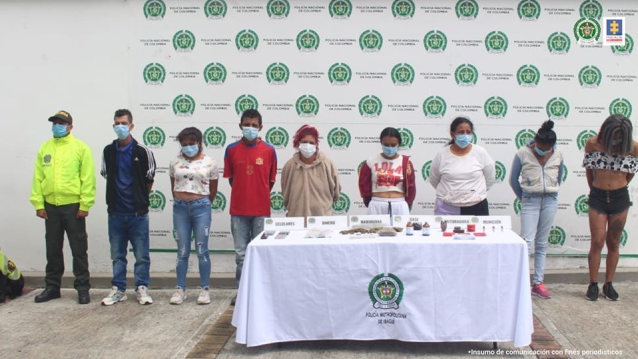 A la cárcel ocho personas que vendían drogas en el parque Galarza y centro de Ibagué