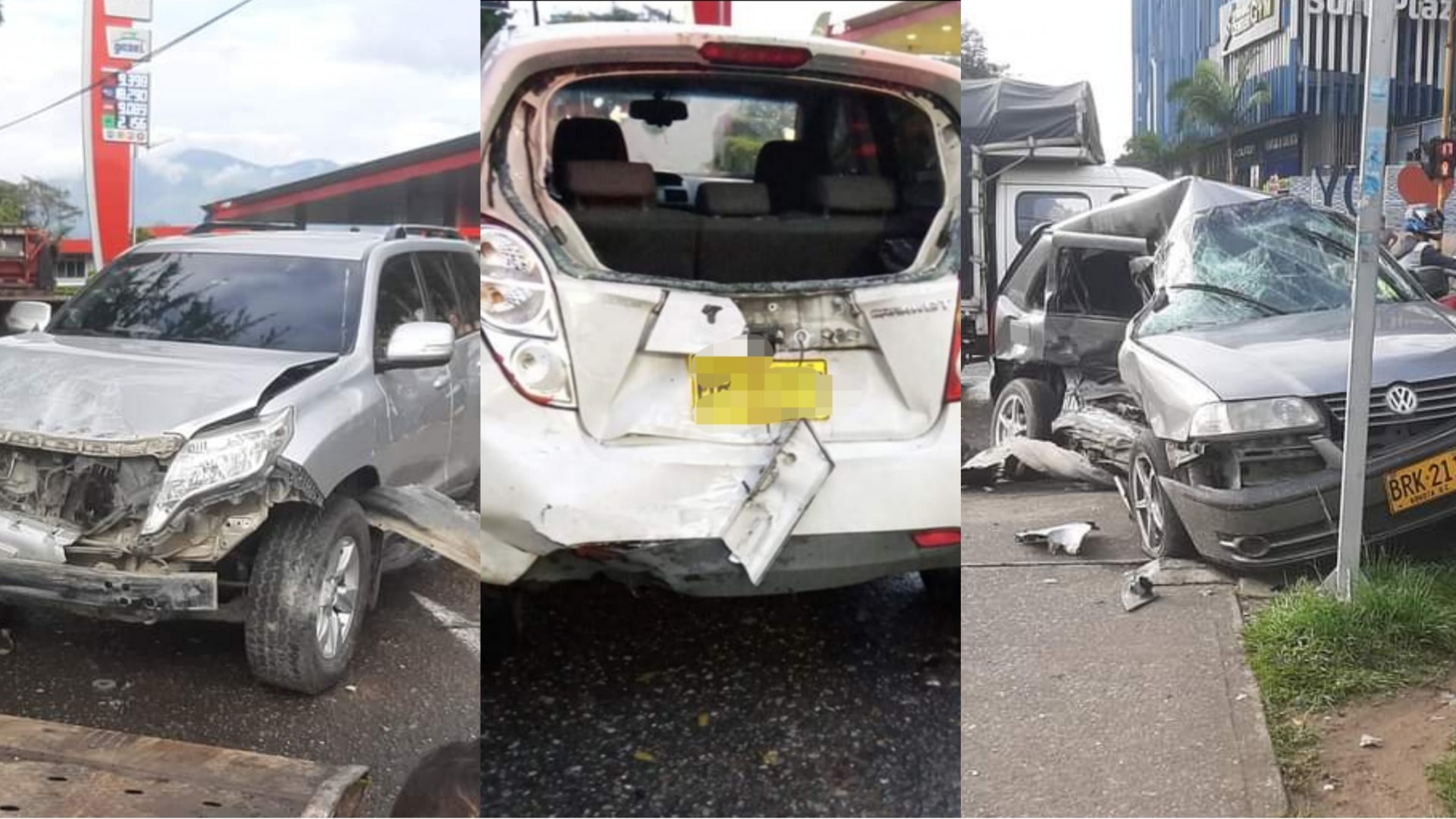 Aparatoso accidente de tránsito en la avenida Guabinal con calle 60