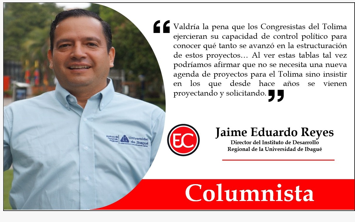 Agenda de proyectos para el Tolima