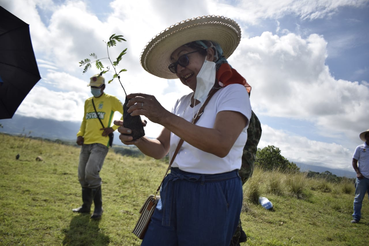 Artesanos de La Chamba siembran árboles cerca al río Magdalena
