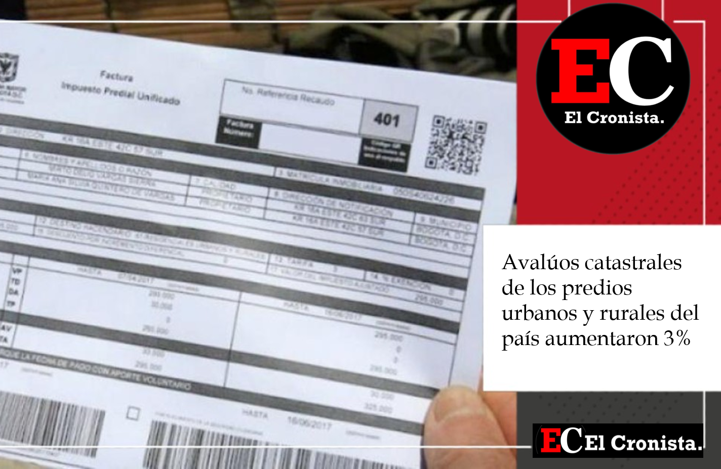 En el 3% reajustan avalúos prediales urbanos y rurales para 2021