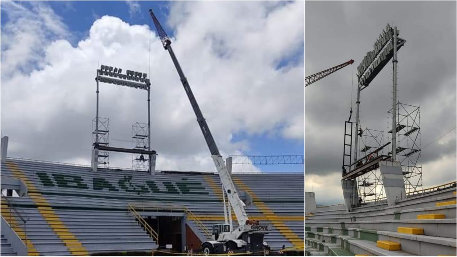 Avanza la instalación de la pantalla LED en el estadio Manuel Murillo Toro