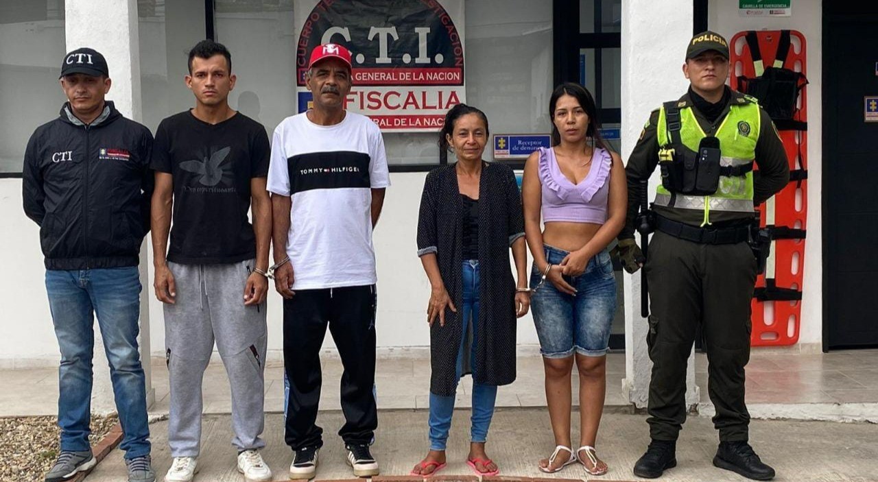 Capturados cinco miembros de una familia por intento de feminicidio en Carmen de Apicalá