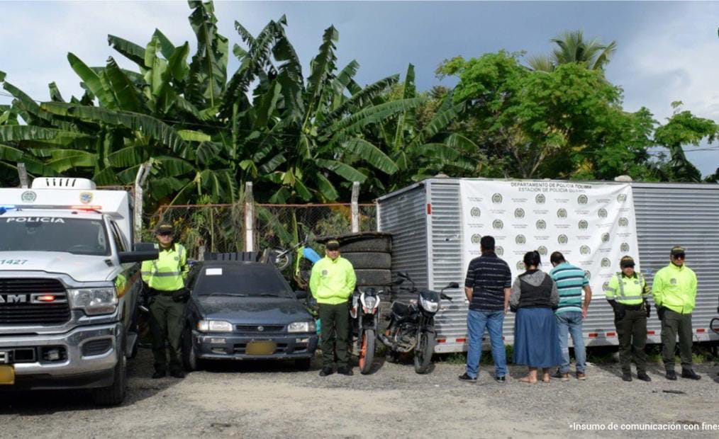 Capturan a tres personas acusadas de robar vehículos de carga en el Tolima