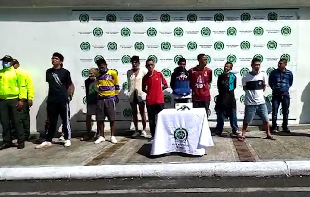 Capturan en Ibagué a 'Los Anfibios', banda que vendía drogas afuera de los colegios