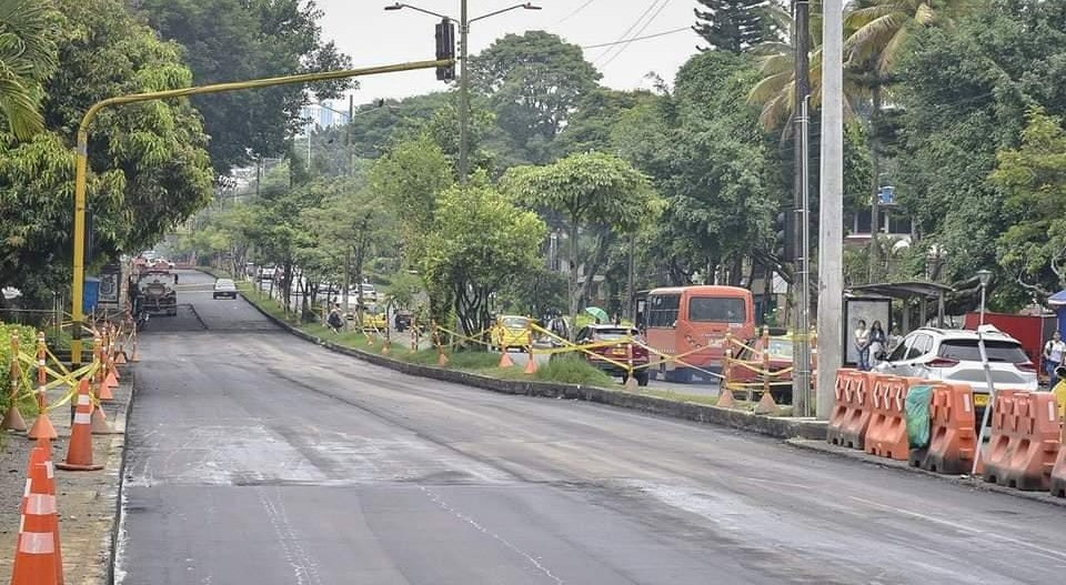 Cierran la calzada ascendente de la carrera Quinta por obras
