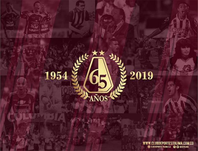 Los 65 años del Tolima y mensajes de equipos del mundo