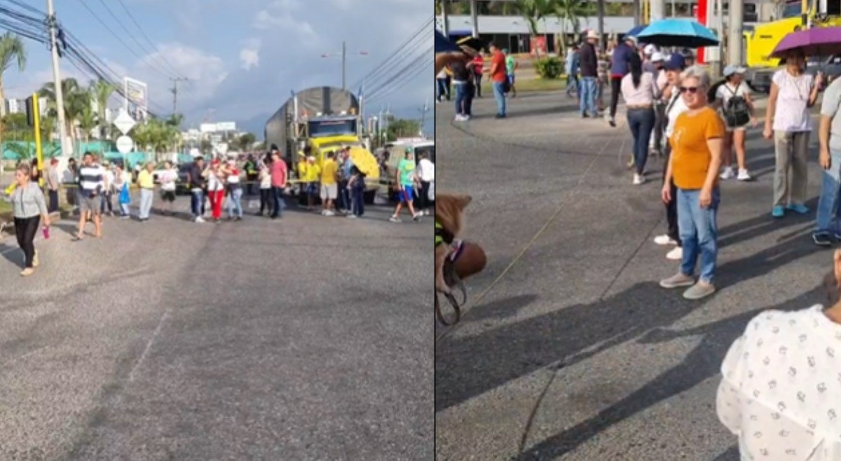 Comunidad bloquea la avenida Mirolindo por falta de agua