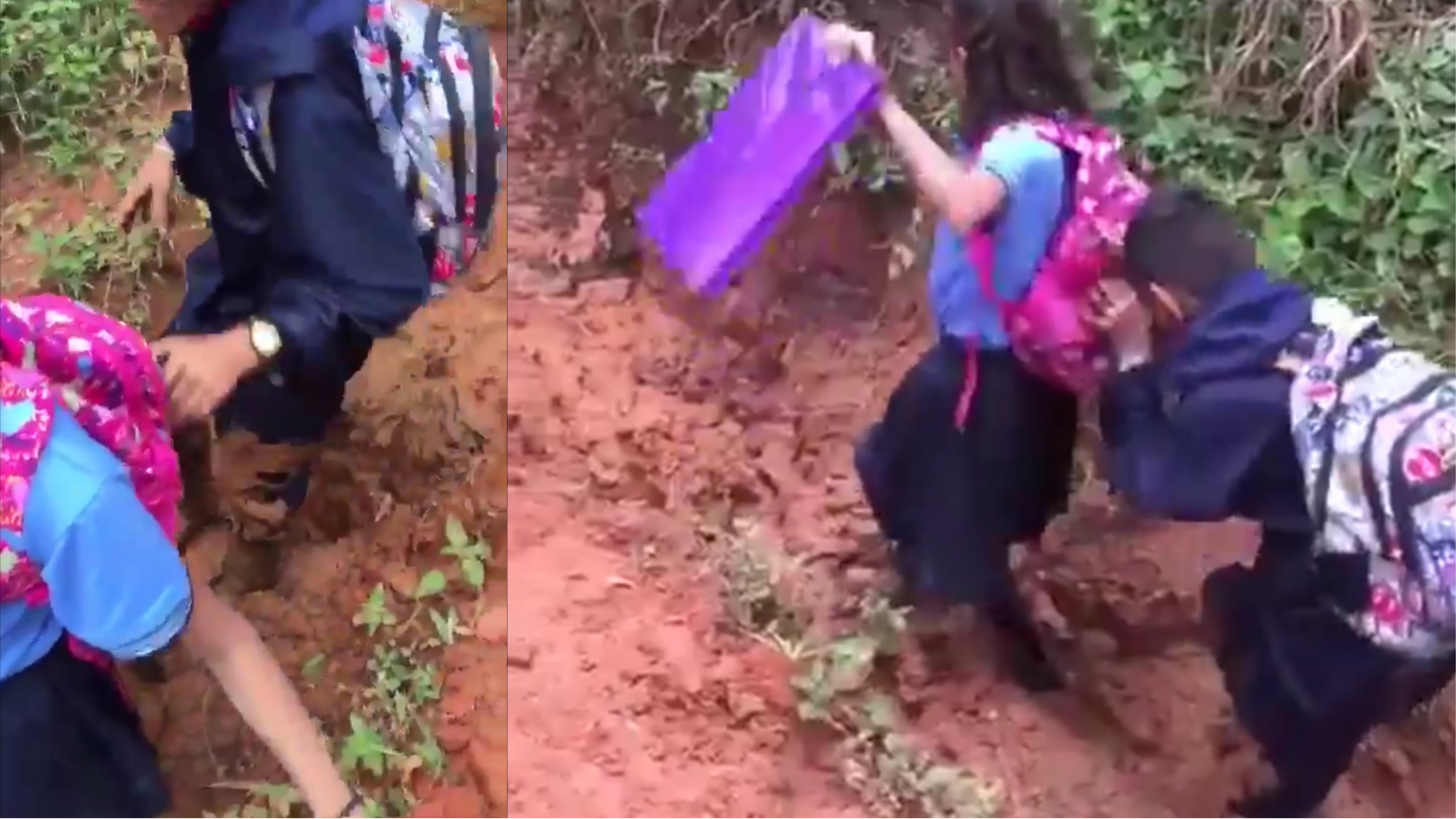 Con el lodo hasta las rodillas: así deben asistir los niños al colegio en Villahermosa, Tolima