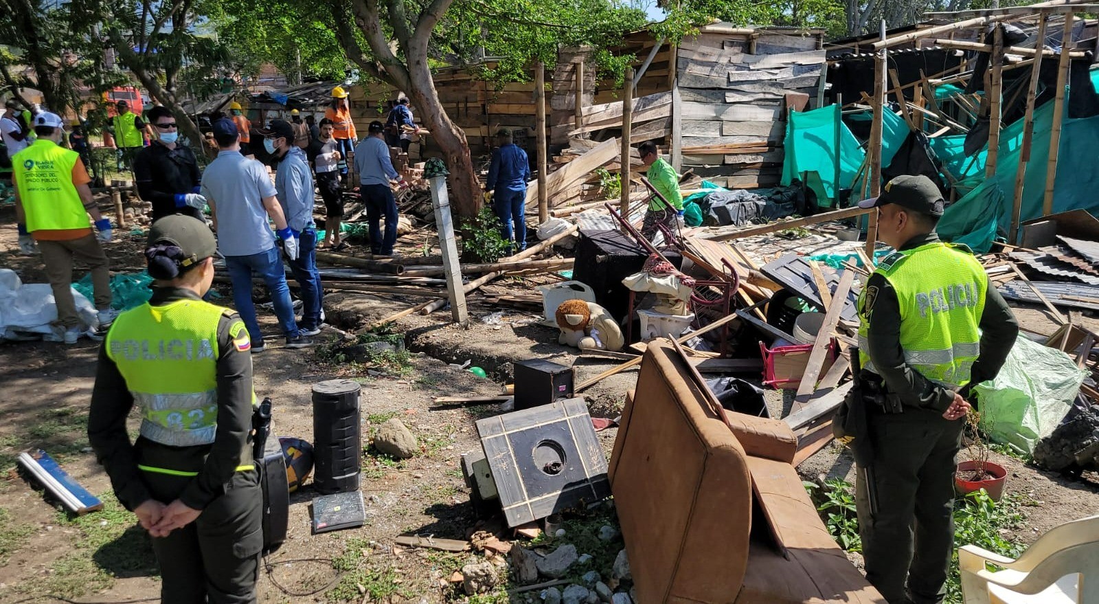 Comenzó el desalojo de la invasión Villa Resistencia en Ibagué
