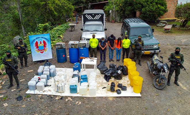 Desmantelan laboratorio de cocaína en Icononzo: producía 150 kilos diarios