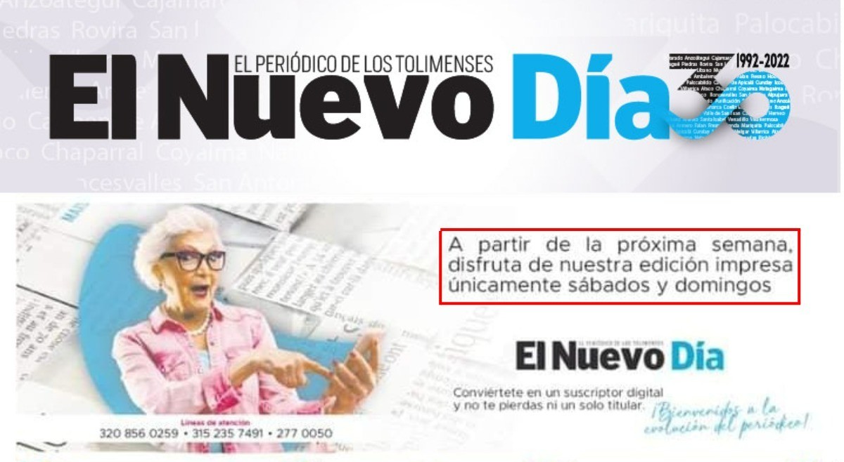 Diario El Nuevo Día deja de ser impreso