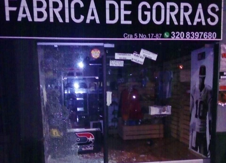 Vándalos robaron otro negocio en el centro de Ibagué