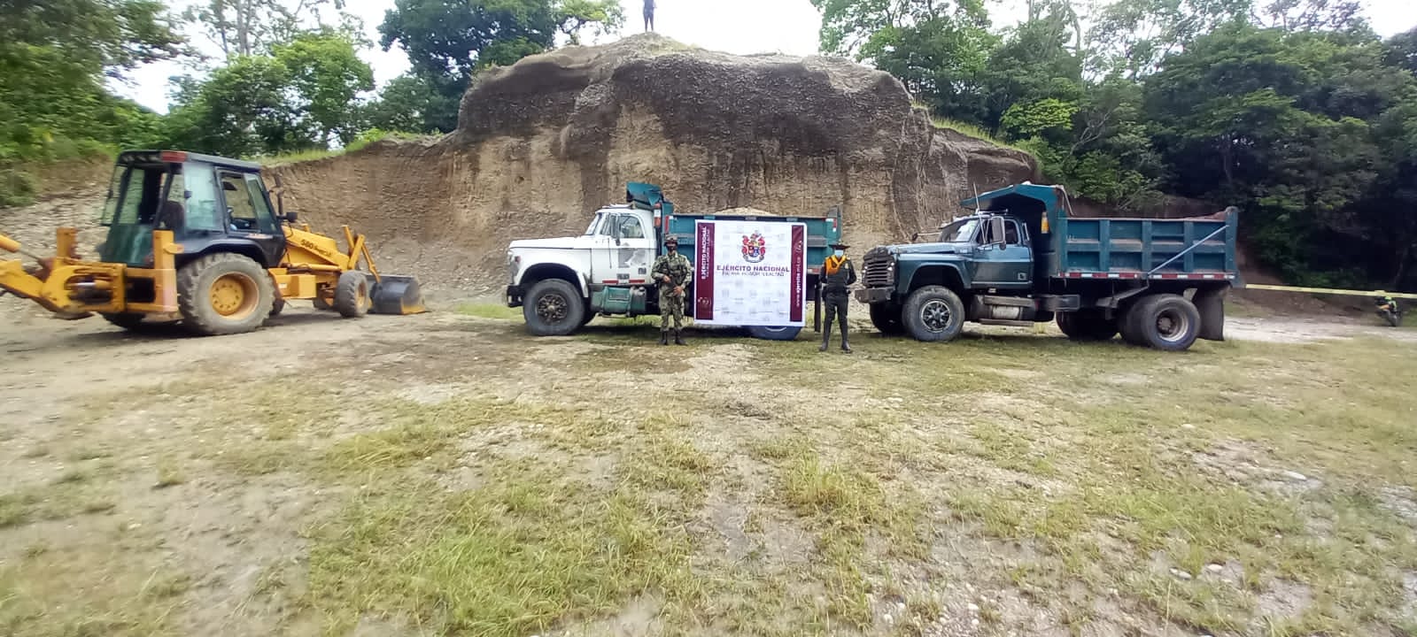 Capturan a tres hombres por explotación ilegal de materiales de construcción en Armero Guayabal