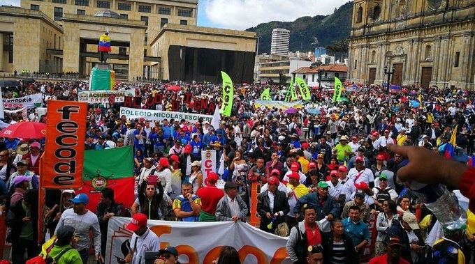 Fecode convoca a protestas con medidas de bioseguridad