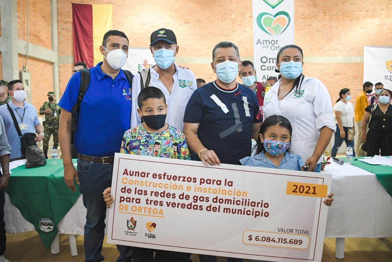 Gas natural domiciliario llega a 13 veredas de Ortega