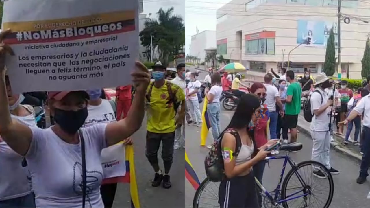 "Gente de bien" confrontó a jóvenes por bloquear la calle 60 de Ibagué
