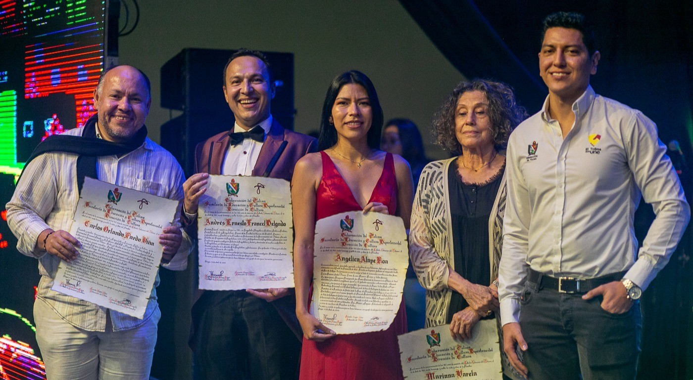 Diez gestores culturales del Tolima fueron exaltados en noche de gala