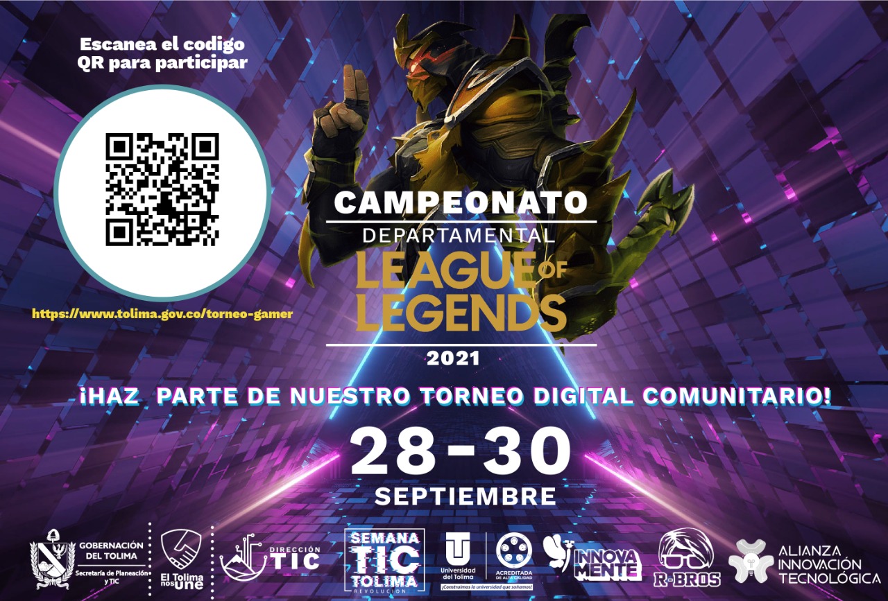 Gobernación del Tolima anuncia torneo del videojuego 'League of Legends'