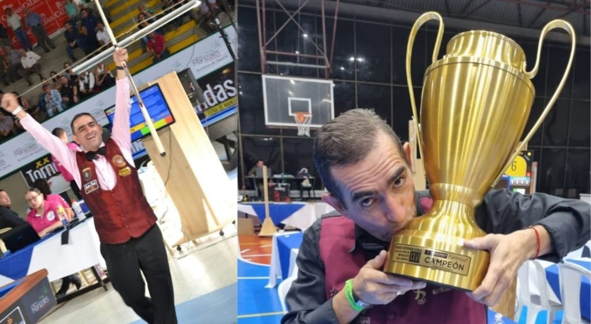 El fresnense Humberto Castaño es nuevo campeón internacional de Billar 3 bandas
