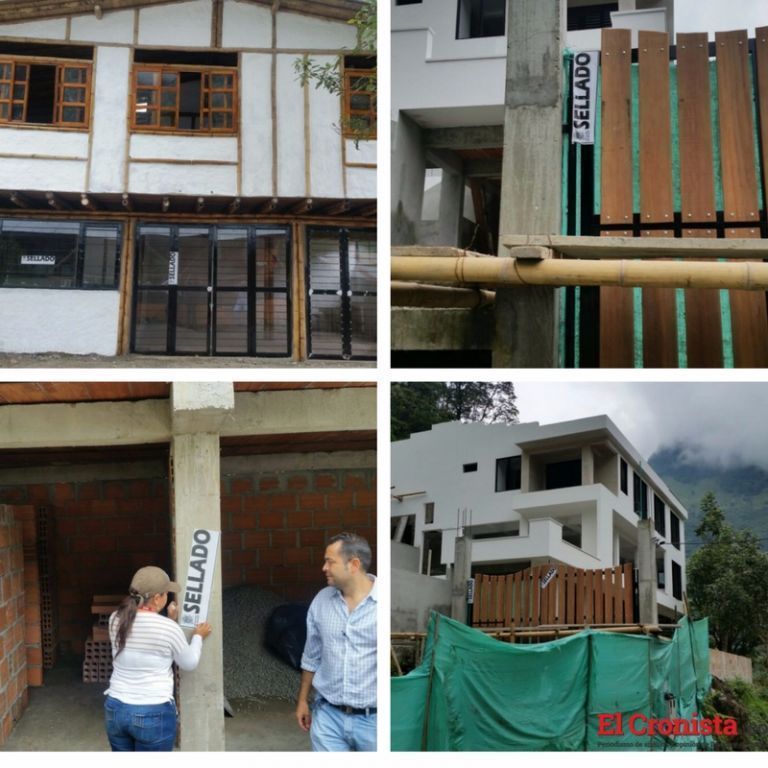 Selladas seis obras sin licencia de construcción en el Cañón del Combeima