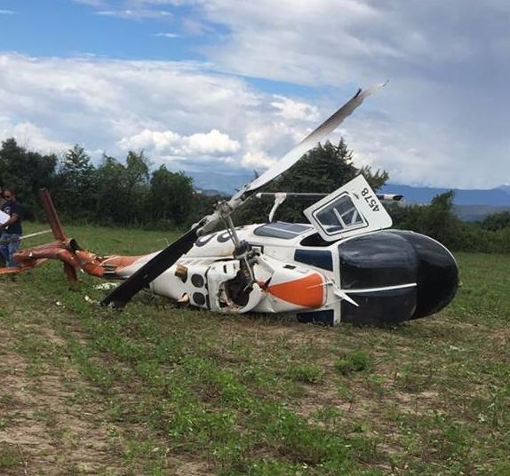 Accidentado helicóptero de la FAC