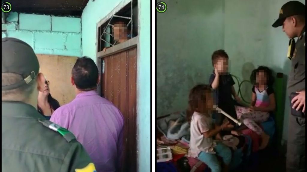 Autoridades rescataron a cuatro niños encerrados y abandonados en inquilinato del barrio Combeima