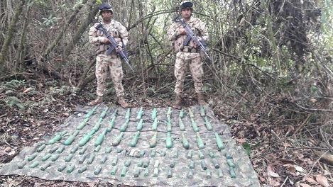 Localizado material explosivo en el sur del Tolima