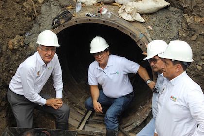 Inspeccionan obras de acueducto complementario y quebrada Cay