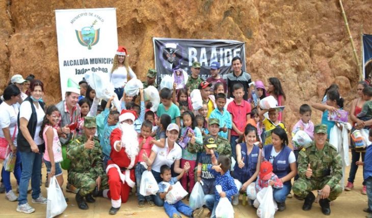 El Ejército Nacional, con apoyo interinstitucional, logró beneficiar a más de 500 familias en la vereda San Roque, sur del Tolima