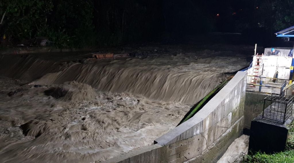 Este martes habrá intermitencia en el servicio del agua debido a las fuertes lluvias de las últimas horas
