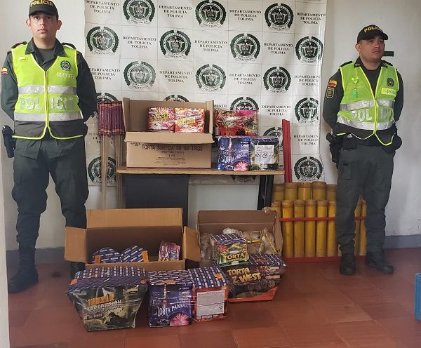 Ofensiva contra venta de pólvora: incautan 19 mil gramos en el Tolima