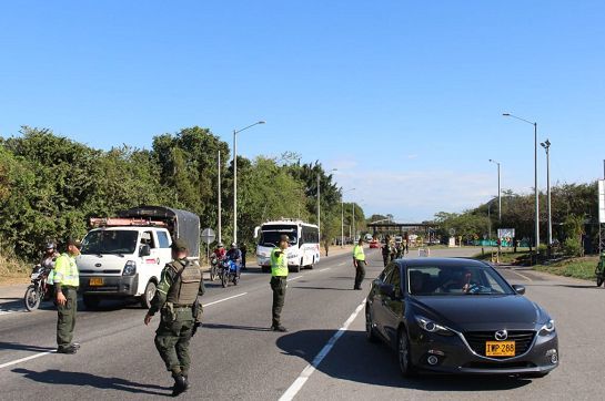 Operativos de la Policía Metropolitana de Ibagué en las vías para retorno de Reyes