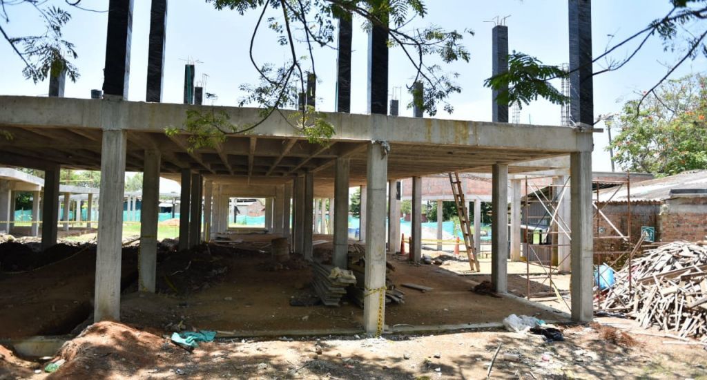 Con un 40% de avance, se desarrollan las obras del colegio rural Fernando Villalobos Arango