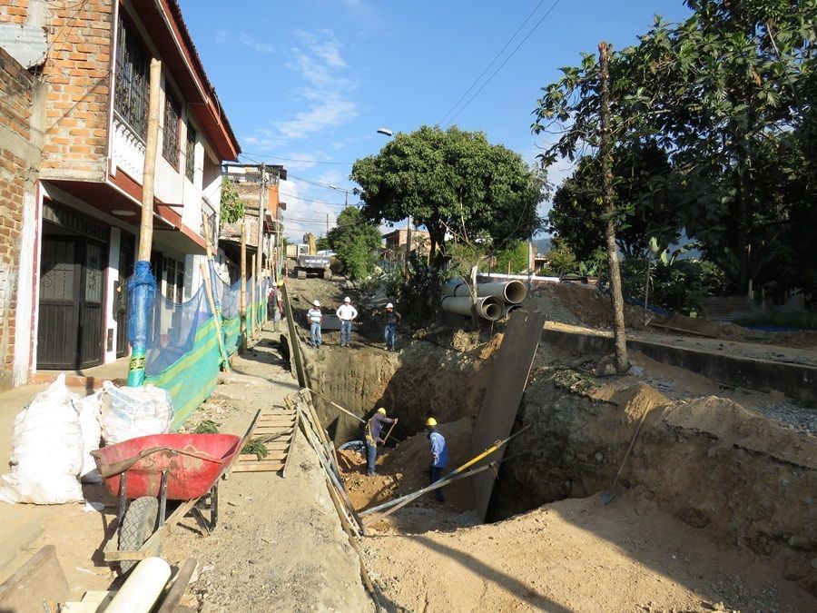 Avanzan obras del colector El sillón en Ibagué