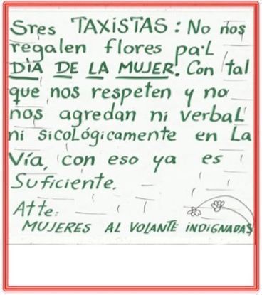 Día de la mujer caricatura taxistas