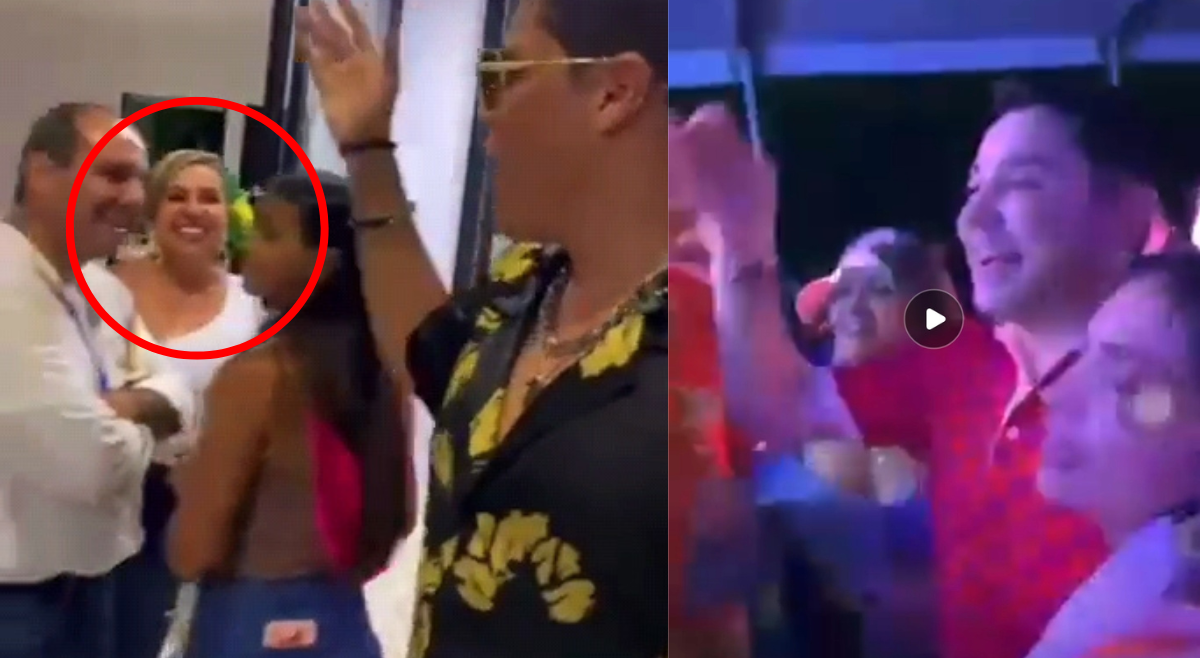Hurtado se llevó artistas del Festival Folclórico para una parranda privada con Johana Aranda