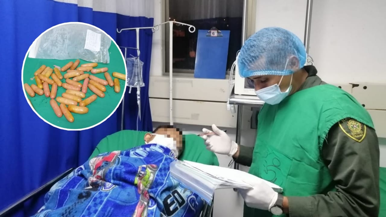 Llevaba 36 cápsulas de bazuco en los intestinos