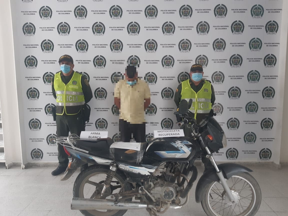 Lo capturaron tras robarse una motocicleta en Venadillo