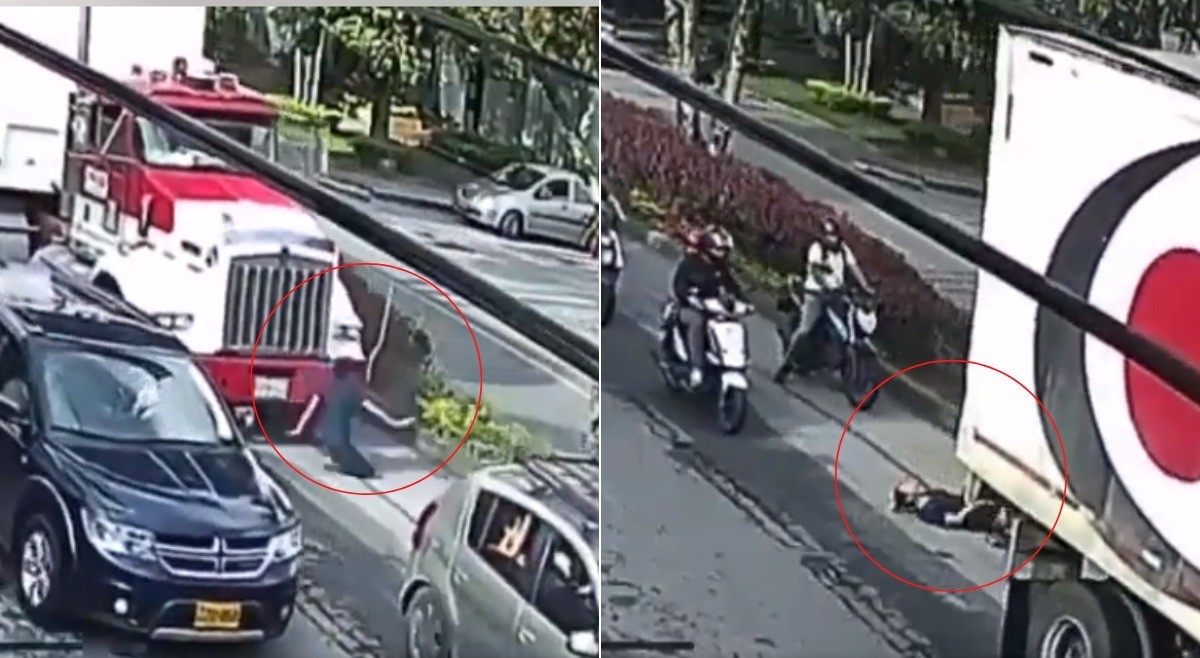 Mujer se salvó de morir aplastada por una tractomula en la calle 60 de Ibagué