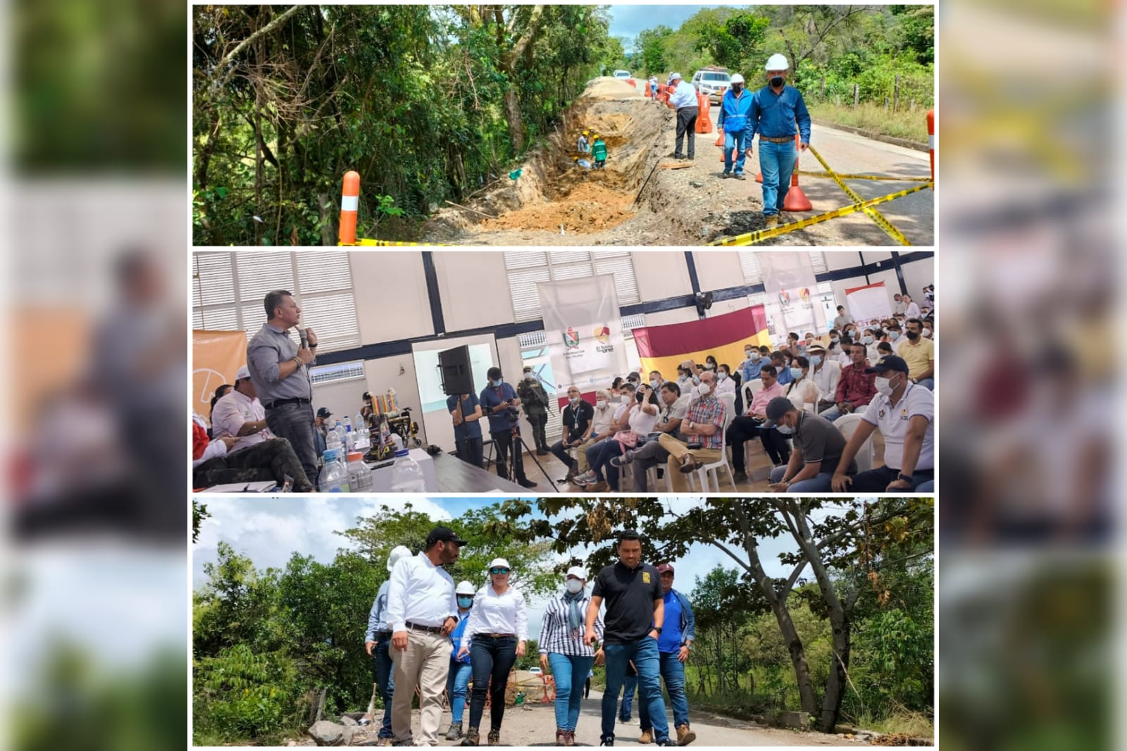 Orozco se compromete a culminar en julio pavimentación de la vía Chaparral–Rioblanco