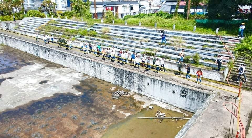 Pese a pomposo evento, las obras de las Piscinas Olímpicas todavía no empiezan