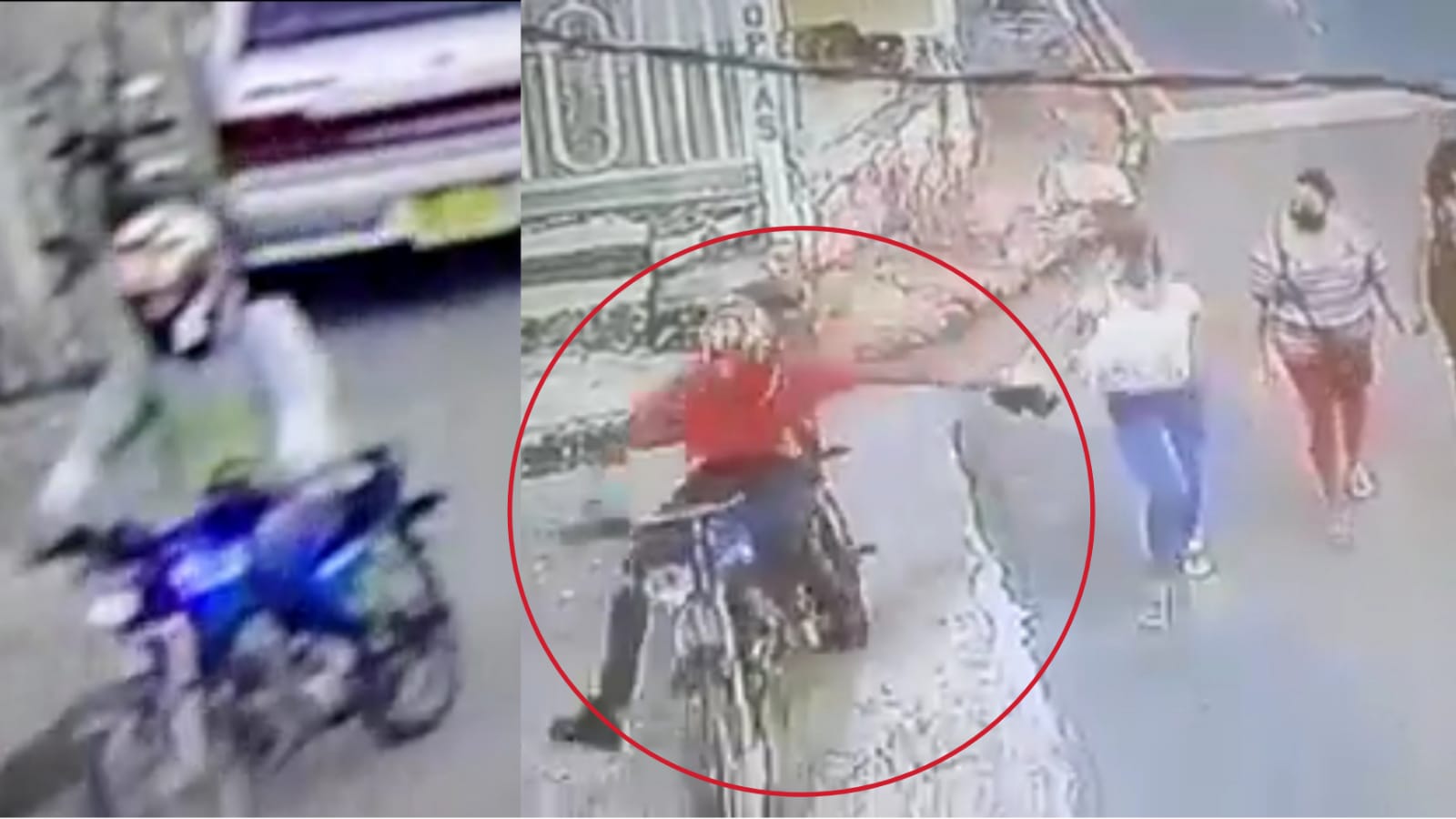 Policía busca al ladrón de la moto azul en Ibagué