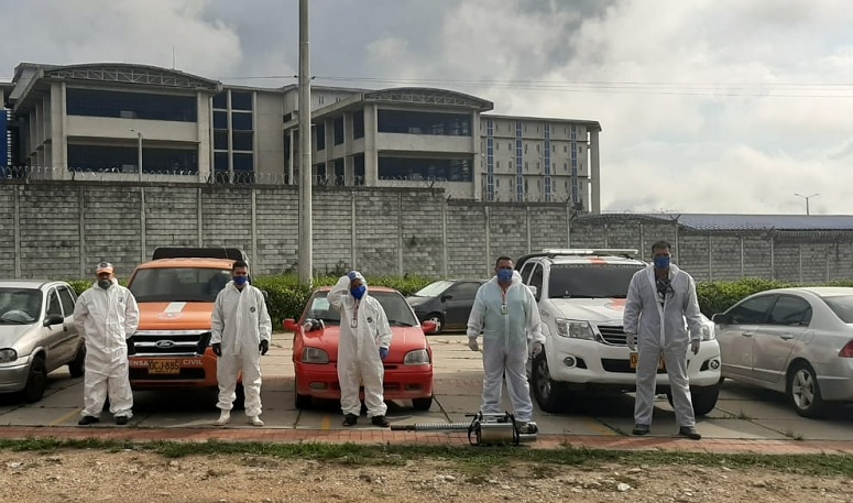 Desinfección en la cárcel de Picaleña de Ibagué