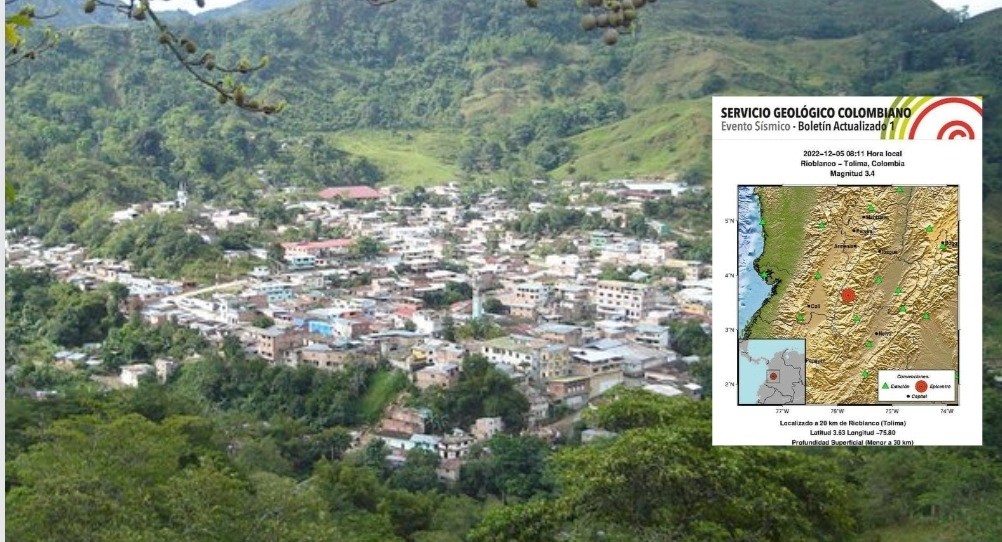 Reportan nuevo temblor en el Tolima: el epicentro ahora fue Rioblanco