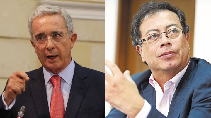 El agarrón de este lunes entre Uribe-Petro